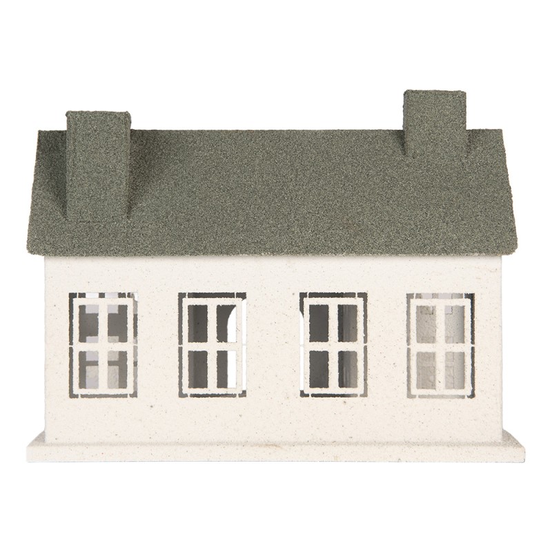 Clayre & Eef Decorative Figurine House 36x23x32 cm White Metal