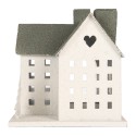 Clayre & Eef Decorative Figurine House 36x23x32 cm White Metal
