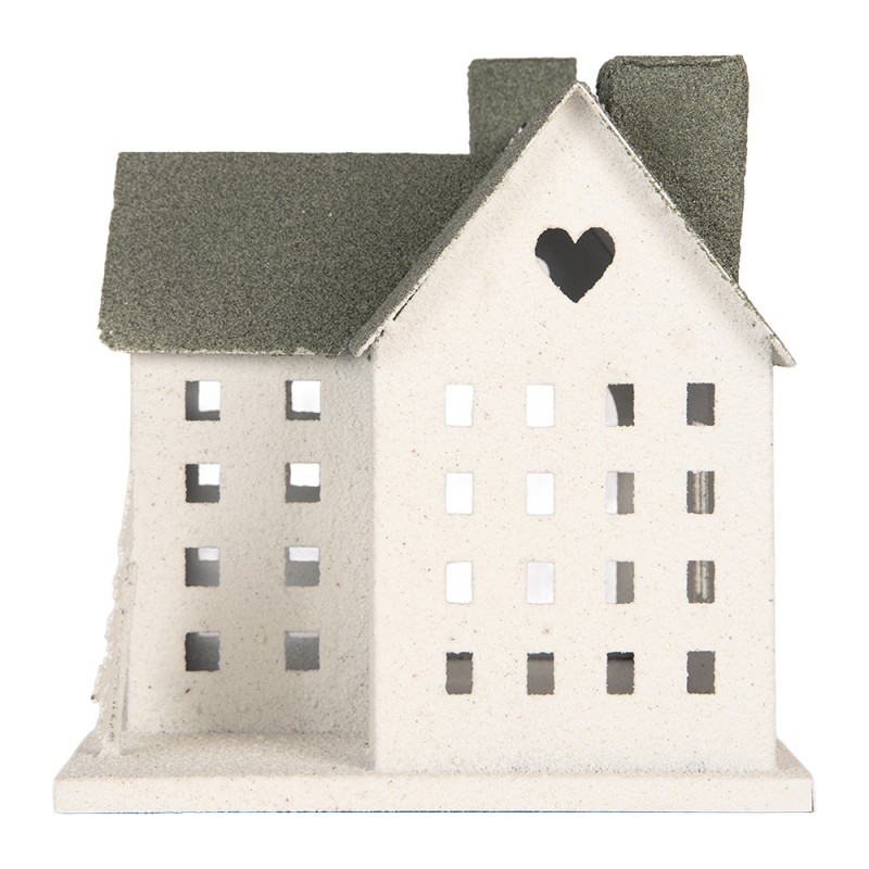 Clayre & Eef Decorative Figurine House 36x23x32 cm White Metal
