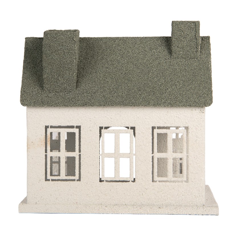 Clayre & Eef Image de décoration Maison 26x17x26 cm Blanc Métal