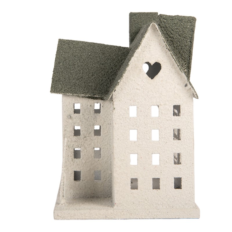Clayre & Eef Image de décoration Maison 26x17x26 cm Blanc Métal