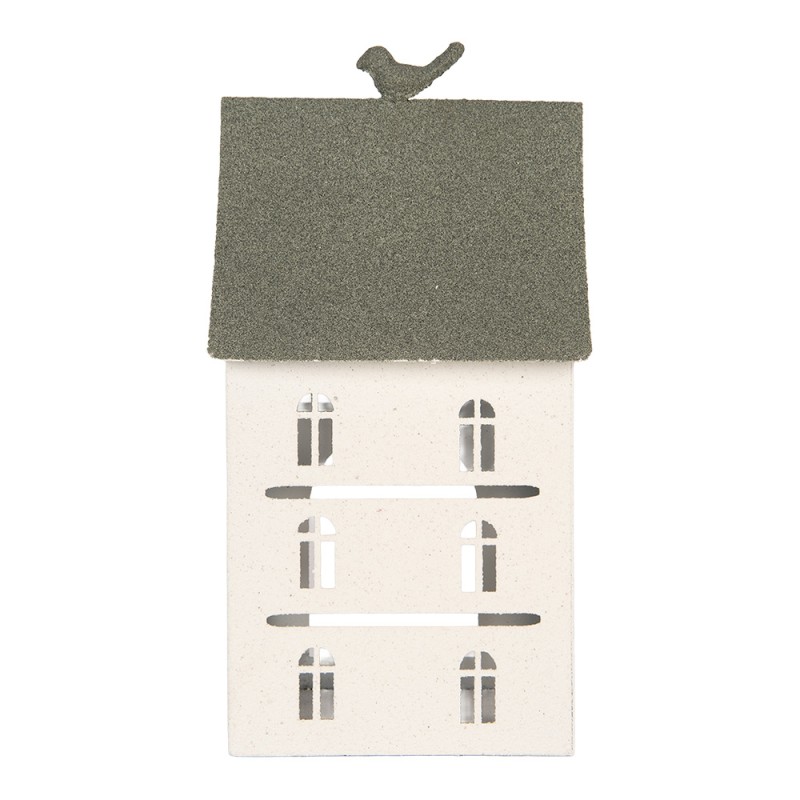 Clayre & Eef Decorative Figurine House 20x20x39 cm White Metal