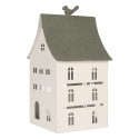 Clayre & Eef Decorative Figurine House 20x20x39 cm White Metal