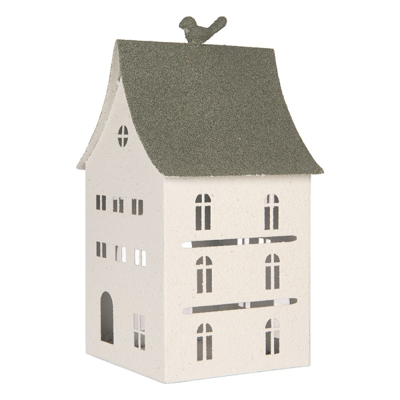 Clayre & Eef Decorative Figurine House 20x20x39 cm White Metal