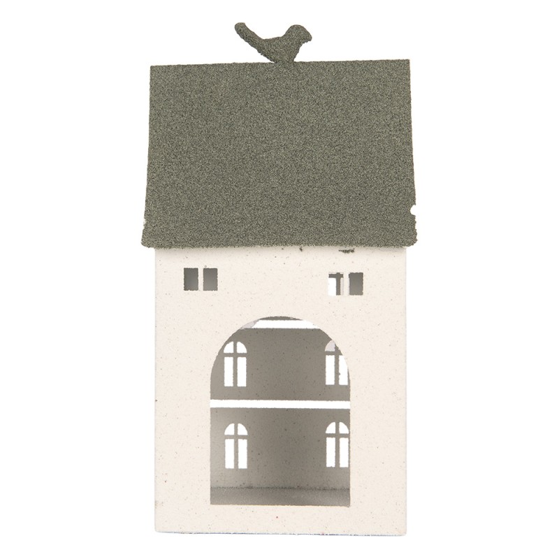 Clayre & Eef Decorative Figurine House 20x20x39 cm White Metal