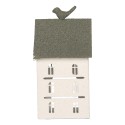 Clayre & Eef Decorative Figurine House 12x12x27 cm White Metal