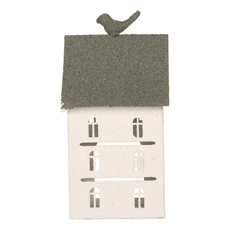 Clayre & Eef Decorative Figurine House 12x12x27 cm White Metal