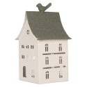Clayre & Eef Decorative Figurine House 12x12x27 cm White Metal