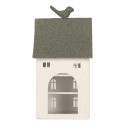 Clayre & Eef Decorative Figurine House 12x12x27 cm White Metal