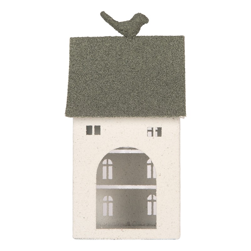 Clayre & Eef Decorative Figurine House 12x12x27 cm White Metal