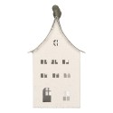 Clayre & Eef Decorative Figurine House 12x12x27 cm White Metal