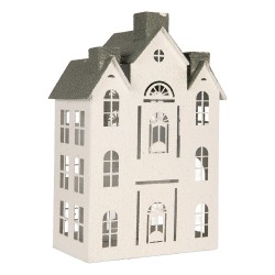 Clayre & Eef Decorative Figurine House 25x15x47 cm White Metal