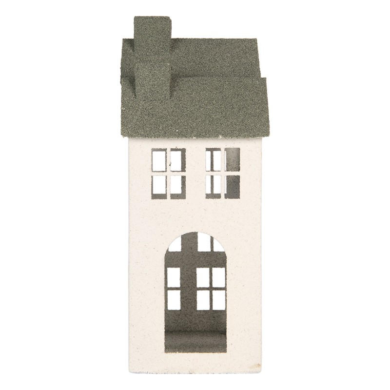 Clayre & Eef Decorative Figurine House 25x15x47 cm White Metal