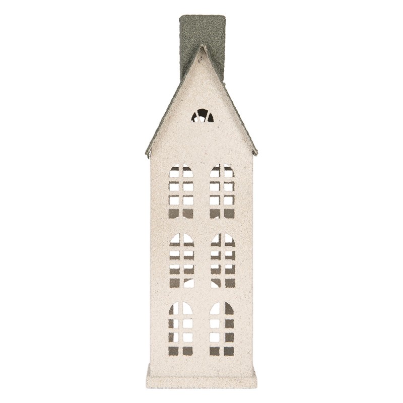Clayre & Eef Decorative Figurine House 17x8x38 cm White Metal