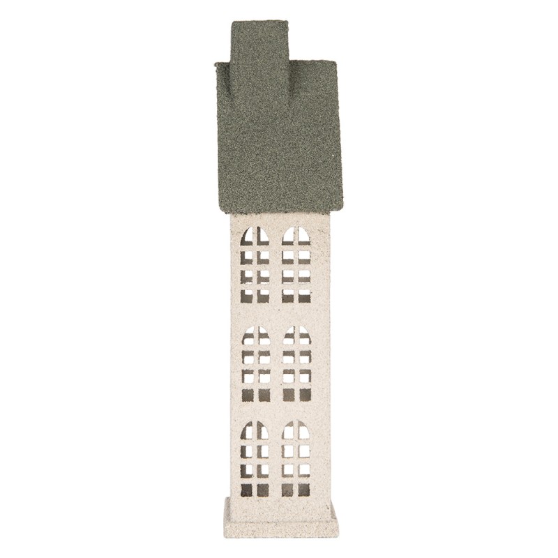 Clayre & Eef Decorative Figurine House 17x8x38 cm White Metal