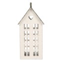 Clayre & Eef Decorative Figurine House 7x5x15 cm White Metal