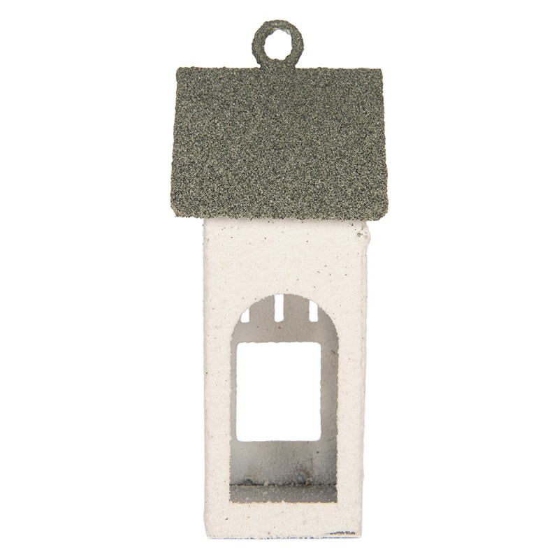 Clayre & Eef Decorative Figurine House 7x5x15 cm White Metal