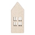 Clayre & Eef Decorative Figurine House 5x4x11 cm White Metal