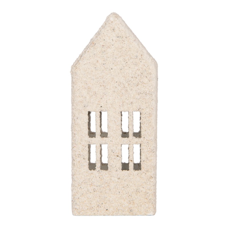 Clayre & Eef Decorative Figurine House 5x4x11 cm White Metal