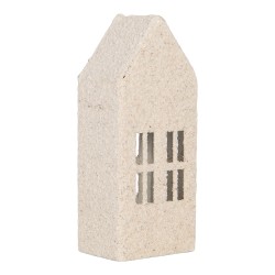Clayre & Eef Decorative Figurine House 5x4x11 cm White Metal