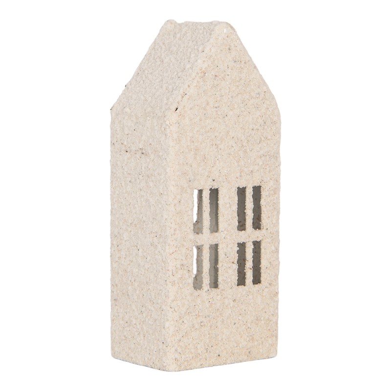 Clayre & Eef Decorative Figurine House 5x4x11 cm White Metal