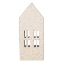 Clayre & Eef Decorative Figurine House 5x4x11 cm White Metal