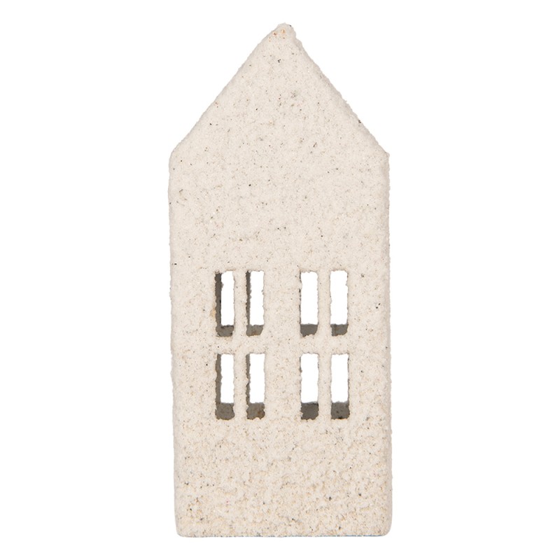 Clayre & Eef Decorative Figurine House 5x4x11 cm White Metal