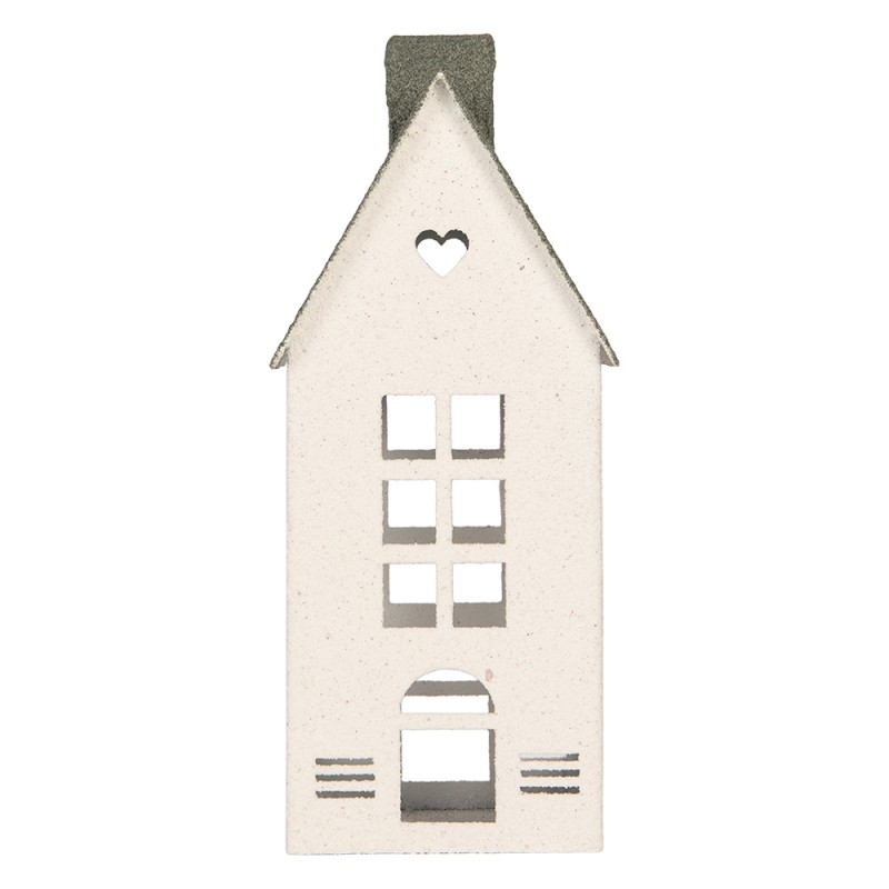 Clayre & Eef Image de décoration Maison 11x11x29 cm Blanc Métal