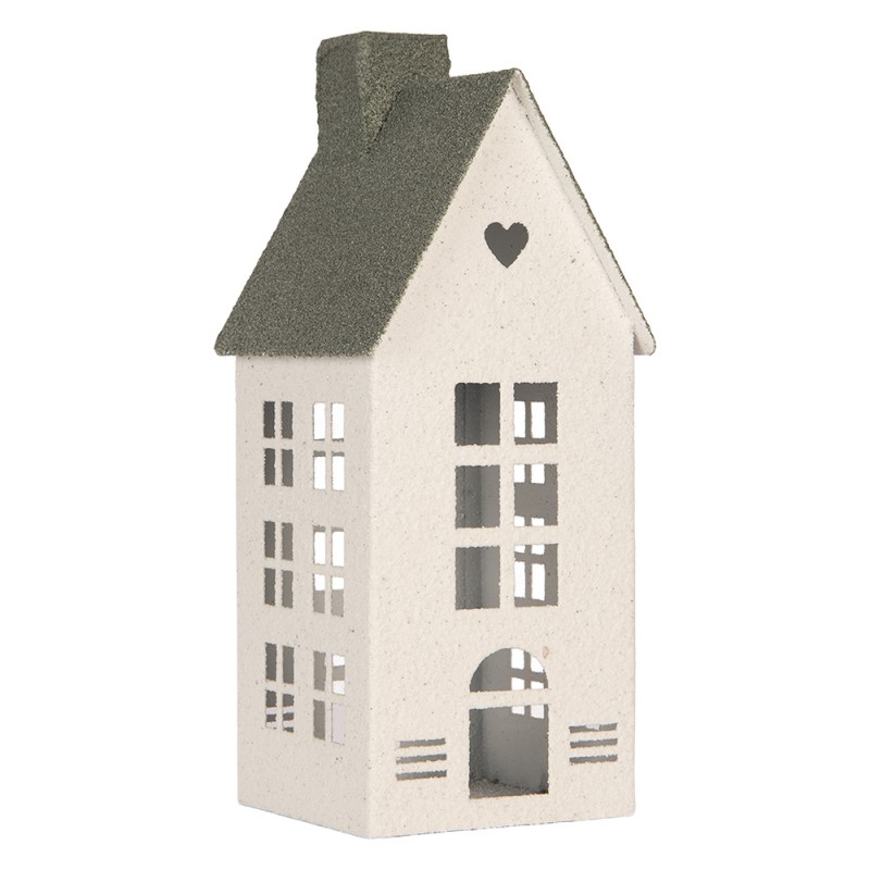 Clayre & Eef Image de décoration Maison 11x11x29 cm Blanc Métal