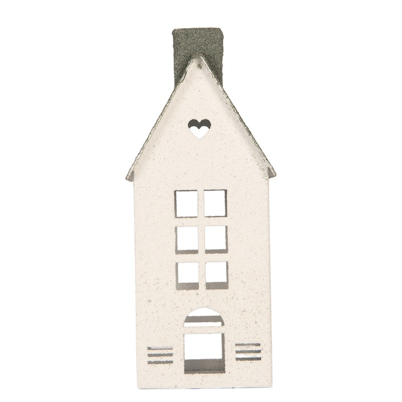 Clayre & Eef Image de décoration Maison 11x11x29 cm Blanc Métal