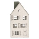 Clayre & Eef Decorative Figurine House 16x9x32 cm White Metal