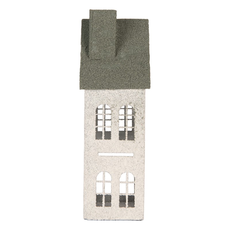 Clayre & Eef Decorative Figurine House 16x9x32 cm White Metal