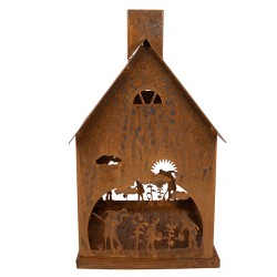 Clayre & Eef Image de décoration 17x17x28 cm Marron Métal