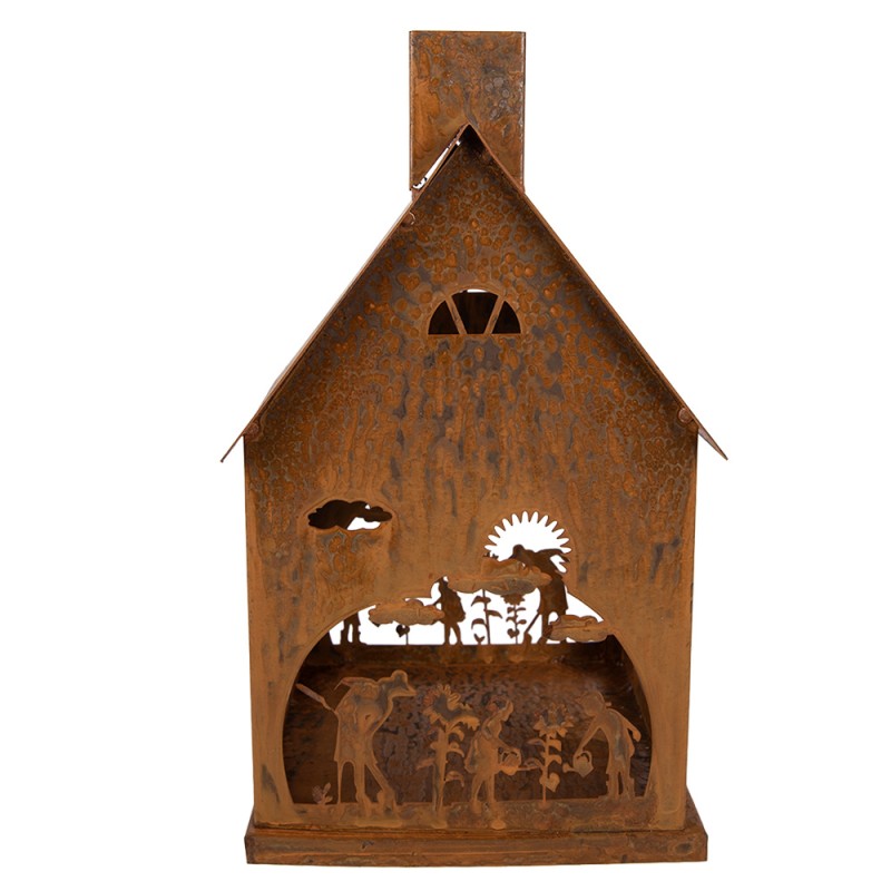 Clayre & Eef Image de décoration 17x17x28 cm Marron Métal