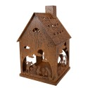 Clayre & Eef Image de décoration 17x17x28 cm Marron Métal