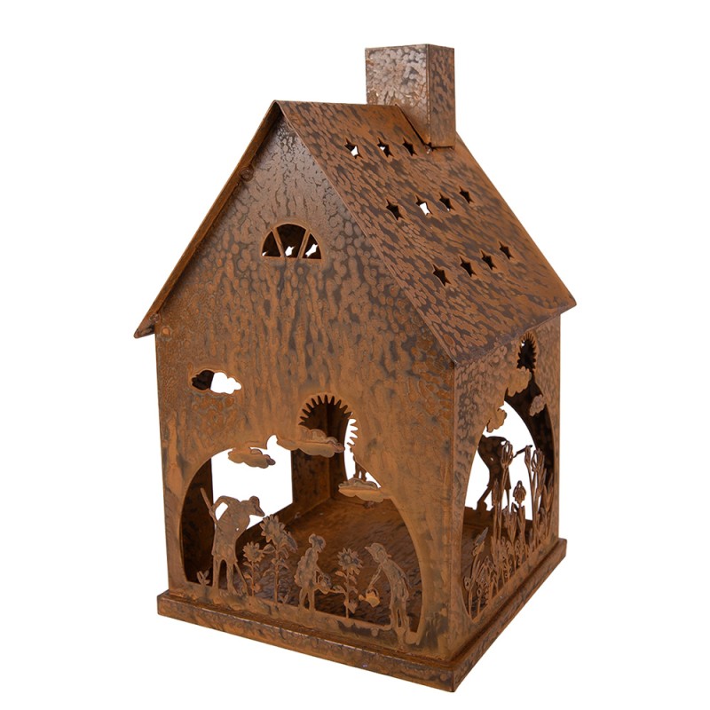 Clayre & Eef Image de décoration 17x17x28 cm Marron Métal