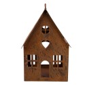 Clayre & Eef Decorative Figurine House 14x15x22 cm Brown Metal