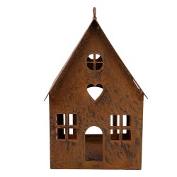 Clayre & Eef Decorative Figurine House 14x15x22 cm Brown Metal