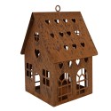 Clayre & Eef Decorative Figurine House 14x15x22 cm Brown Metal