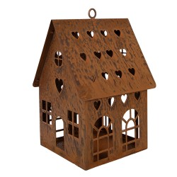 Clayre & Eef Decorative Figurine House 14x15x22 cm Brown Metal