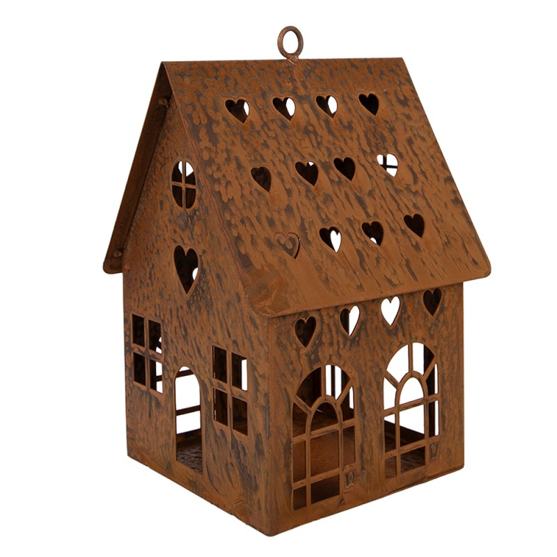 Clayre & Eef Decorative Figurine House 14x15x22 cm Brown Metal