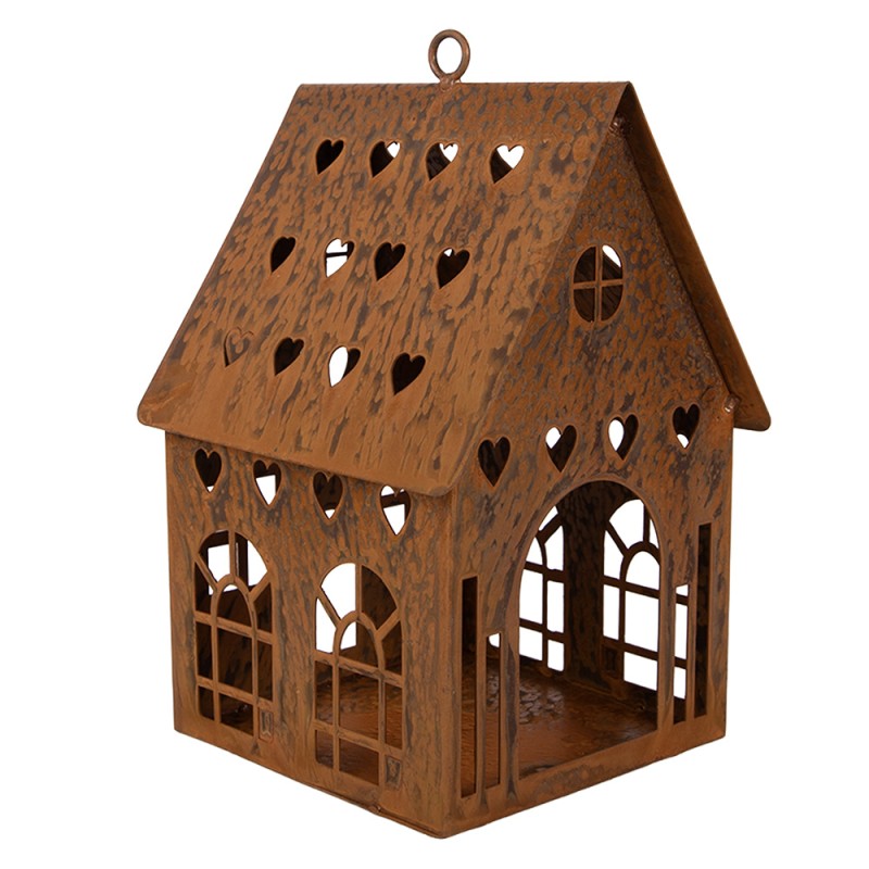 Clayre & Eef Decorative Figurine House 14x15x22 cm Brown Metal