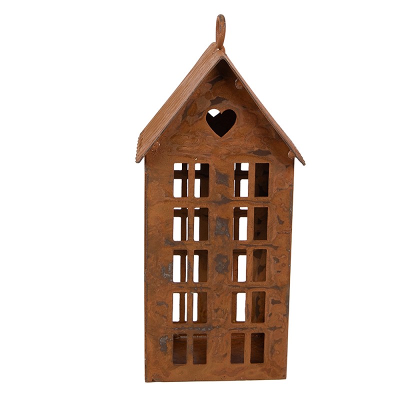Clayre & Eef Statuetta decorativa Casa 7x8x15 cm Marrone Metallo