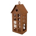 Clayre & Eef Statuetta decorativa Casa 7x8x15 cm Marrone Metallo