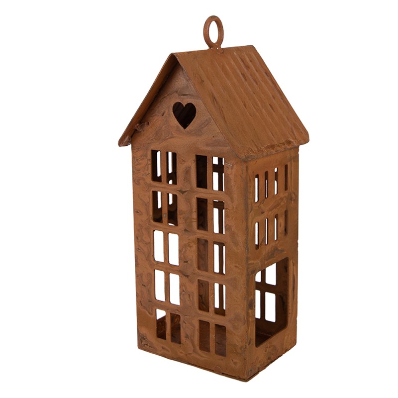 Clayre & Eef Statuetta decorativa Casa 7x8x15 cm Marrone Metallo