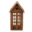 Clayre & Eef Decorative Figurine House 5x6x12 cm Brown Metal