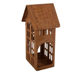 Clayre & Eef Decorative Figurine House 5x6x12 cm Brown Metal