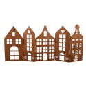 Clayre & Eef Dekorationsfigur Haus 45x1x21 cm Braun Metall