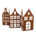 Clayre & Eef Dekorationsfigur Haus 45x1x21 cm Braun Metall