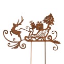 Clayre & Eef Tuinsteker Slee 19x1x45 cm Bruin Metaal